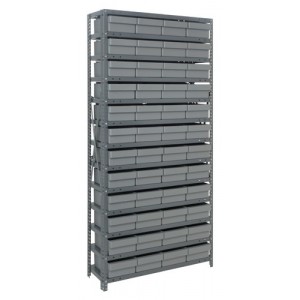 Euro Drawers Shelving System 12" x 36" x 75" Gray