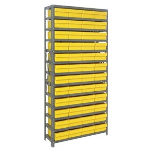 Euro Drawers Shelving System 12" x 36" x 75" Yellow