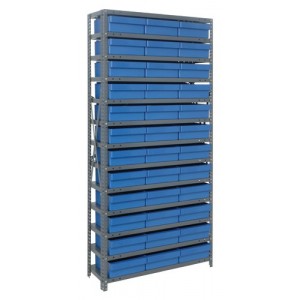 Euro Drawers Shelving system 12" x 36" x 75" Blue