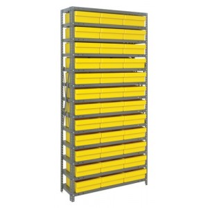 Euro Drawers Shelving system 12" x 36" x 75" Yellow