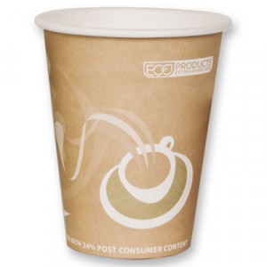 Evolution World 24% PCF Hot Drink Cups, 8 oz, Peach