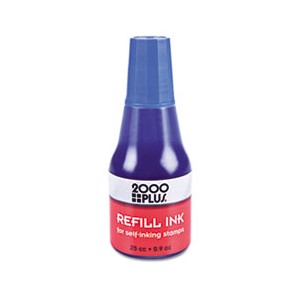 Self-Inking Refill Ink Blue 0.9oz. Bottle