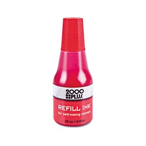 Self-Inking Refill Ink Red 0.9oz. Bottle