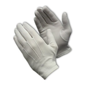 100% Stretch Nylon Dress Glove, Wht., Open Cuff