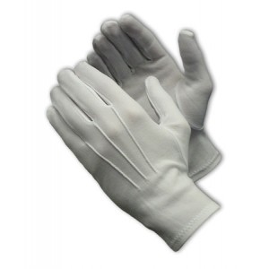 100% Stretch Nylon Dress Glove, Wht., Open Cuff
