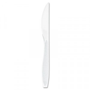 Impress Heavyweight Full-Length Polystyrene Cutlery, Knife, White