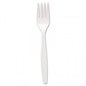 Mediumweight Polypropylene Forks, White, Regal Design