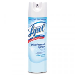 Disinfectant Lysol Aerosol Spray Crisp Linen Scent 19 oz 12/cs