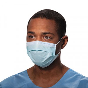 Procedure Mask, Pleat-Style w/Ear Loops, Blue