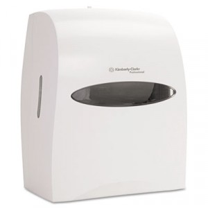 Electronic Touchless Towel Dispenser, 12 3/5x16 1/10x10 1/5, Pearl White
