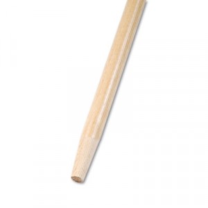 Tapered End Broom Handle, Lacquered Hardwood, 1-1/8 Dia. x 60 Long
