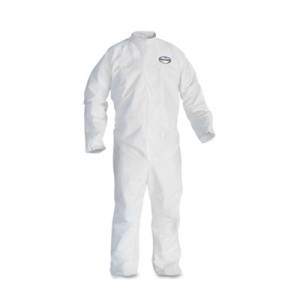 KLEENGUARD A30 Elastic-Back Coveralls, White, 2X-Large