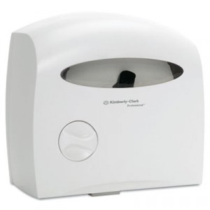 Electronic Touchless Coreless JRT Dispenser, 12 2/3w x 6 7/8d x 13h, White