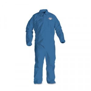 KLEENGUARD A60 Elastic-Cuff & Back Coveralls, Blue, Large