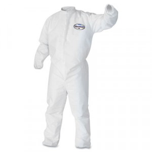KLEENGUARD A30 Elastic-Back & Cuff Coveralls, White, X-Large