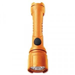 WorkSafe Intrinsic Razor Watertight LED Flashlight, On/Off, 3AA, Safety Orange