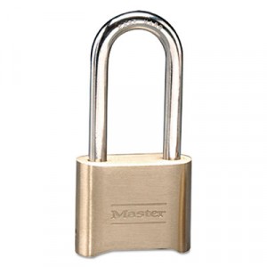 Resettable Combination Padlock, Brass, 2 in, Brass Color