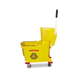 Mop Bucket/Wringer Combo Plastic Yellow