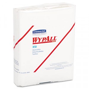 WYPALL X50 Wipers, 10x12 1/2, White