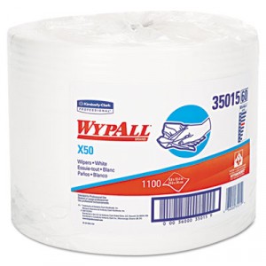 WYPALL X50 Wipers, 9 4/5x13 2/5, White