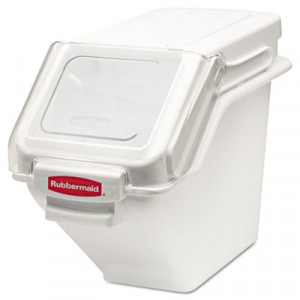 ProSave Shelf Ingredient Bins, 5.4gal, 11 1/2w x 23 1/2d x 16 7/8h, White