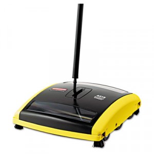 Brushless Mechanical Sweeper, 44-in Handle, Black/Yellow
