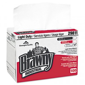 Brawny Industrial Light Duty Paper Wipers, 8x12 1/2, 2960/Case