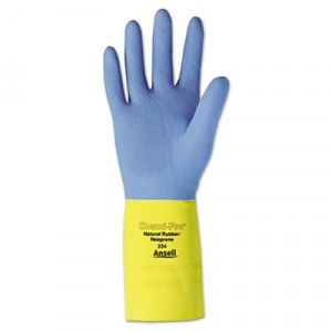 Chemi-Pro Neoprene Gloves, Blue/Yellow, Size 10 (X-Large)