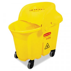 WaveBrake Institutional Bucket/Strainer Combo, 8.75 gal, Yellow