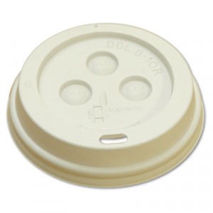 Hot Cup Dome Lids, 8oz, White