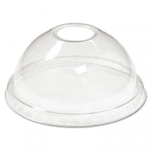 Cold Cup Dome Lids, Fits 12-24oz Cups, Clear