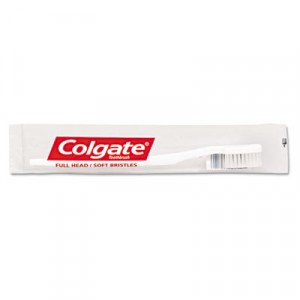 Manual Toothbrush, Soft Bristles, Plastic, White