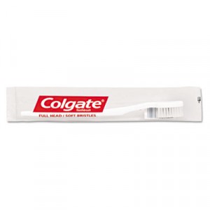 Manual Toothbrush, Soft Bristles, Plastic, White