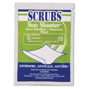 Scrubs Sun Skeeter Insect Repellent/Sunscreen Wipes