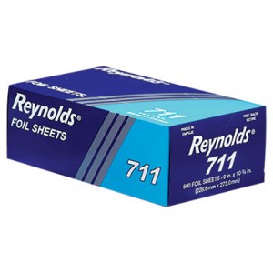 Pop-Up Interfolded Aluminum Foil Sheets, 9x10 3/4, Silver, 500/Box