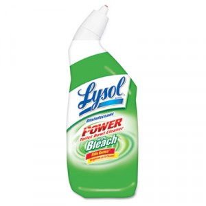 Power Toilet Bowl Cleaner with Bleach, Apple Scent, Liquid, 24 oz Bottle