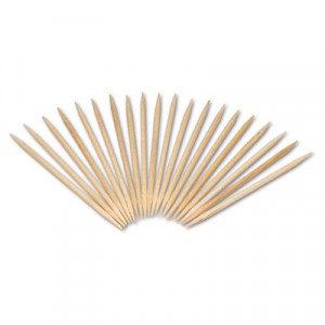 Round Wood Toothpicks, 2 3/4", Natural, 19200/Case