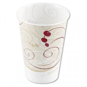 Waxed Paper Cold Cups, 7 oz, Symphony Design