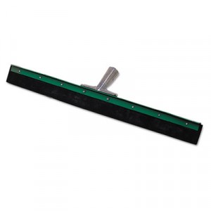 Aquadozer Heavy Duty Floor Squeegee, 24 Inch Blade, Green/Black Rubber, Straight