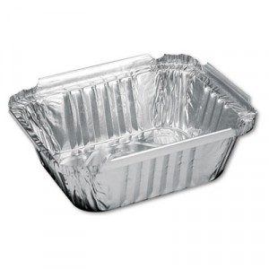 Aluminum Oblong Container, 1 Pound, 5-9/16x4-9/16x1-5/8