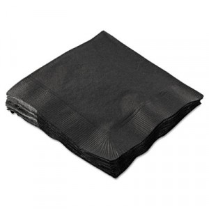 Cocktail Napkins, 2-Ply, 10x10, Black