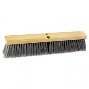 Floor Brush Head, 18" Head, Flagged Polypropylene Bristles