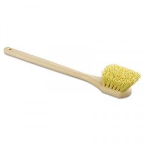 Polypropylene Bristle Utility Brush, 20", Tan Handle