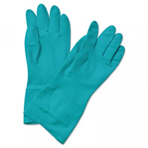 Glove Nitrile Flock Lined 13" 15-18mil Green Medium 12/DZPR