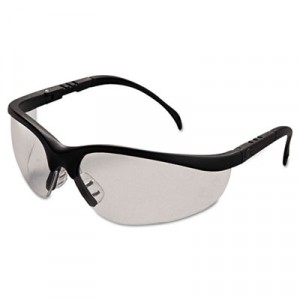 Klondike Safety Glasses, Matte Black Frame, Clear Lens