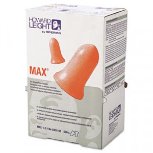 MAX-1-D Single-Use Earplugs, Cordless, 33NRR, Coral, LS 500 Refill