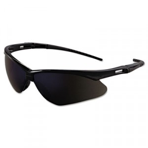 Nemesis Safety Glasses, Black Frame, Blue Mirror Lens