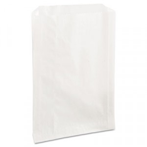 Grease-Resistant Sandwich Bags, 6 1/2x1x8, White