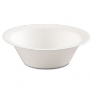Non-Laminated Foam Plastic Bowls, 5-6 Ounces, White, Round, 125/Pack