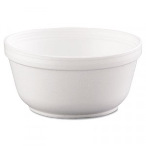 Foam Bowls, 12 Ounces, White, Round, 50/Pack